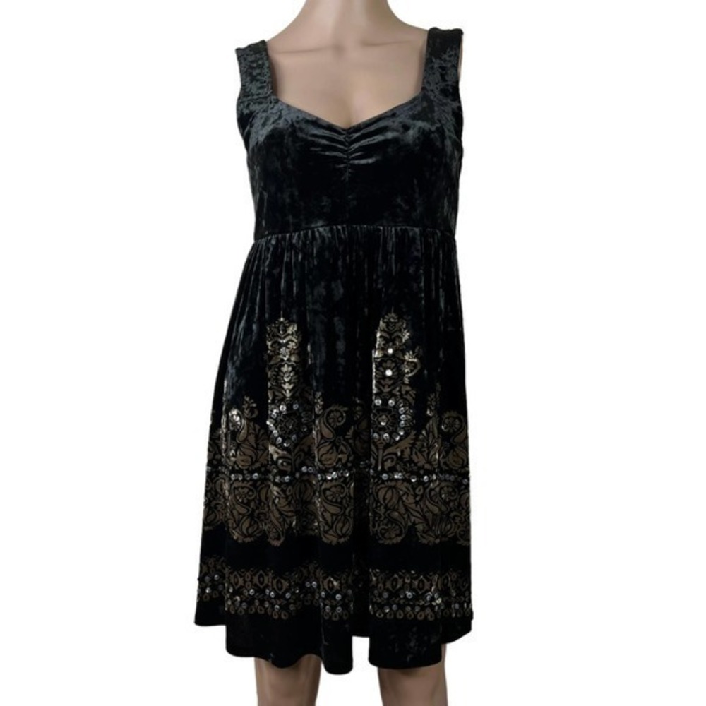 Free people Black Velvet Dress Sleeveless Size S/P